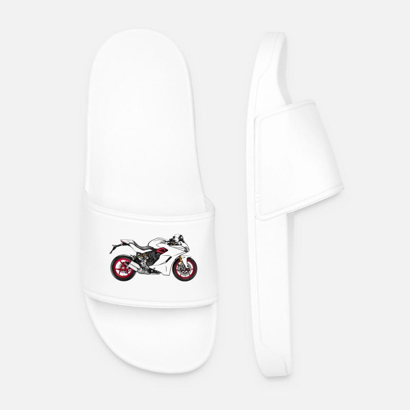 Motorrad - Männer Badelatschen - Weiß