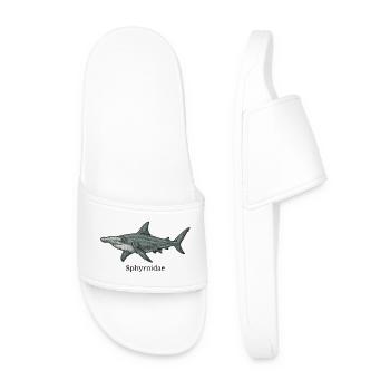 Motif de requin-marteau Sphyrnidae - Claquettes Homme - blanc - Devant