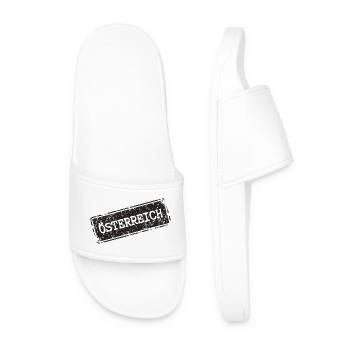 Drapeau autrichien sur les vêtements - Claquettes Homme - blanc - Devant