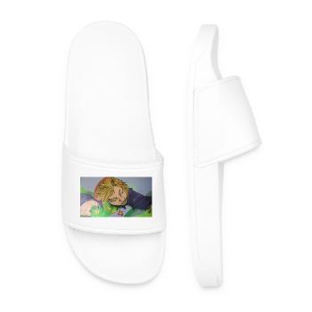 Dreaming girl - Men’s Pool Sliders - white - Front