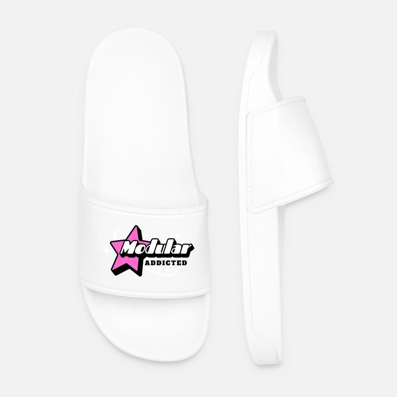 Modular Addicted Synthesizer - Men’s Pool Sliders - white