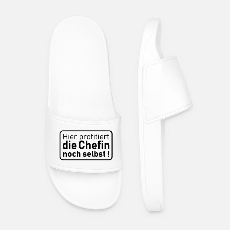 die Chefin noch selbst - Men’s Pool Sliders - white