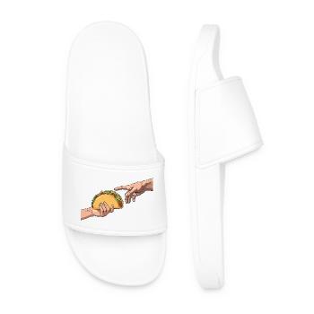 Création de tacos Funny Fiesta à la mexicaine - Claquettes Homme - blanc - Devant