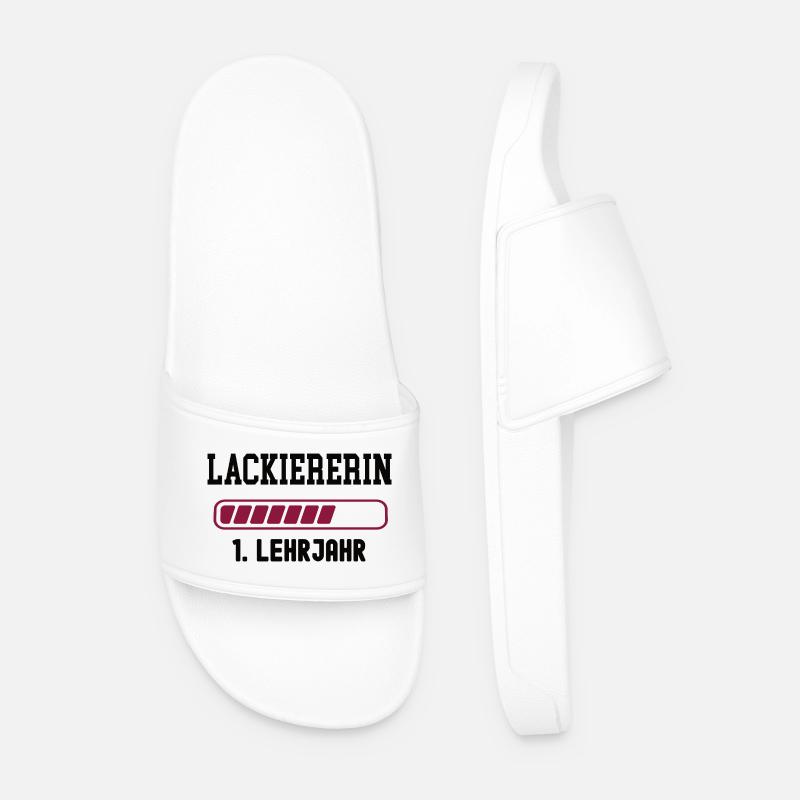 Apprenticeship varnisher 1st year painter apprenticeship - Men’s Pool Sliders - white