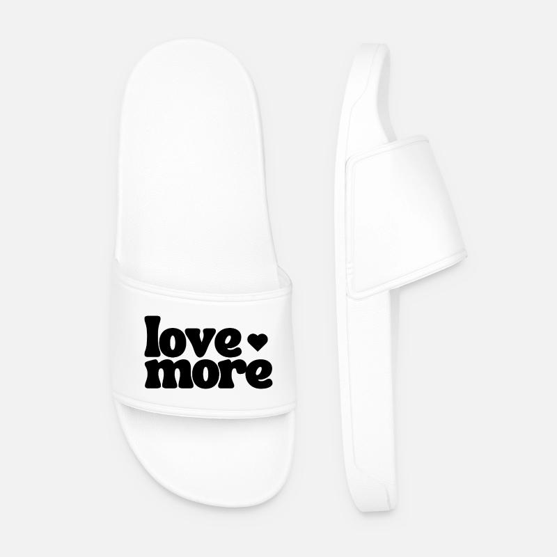 love more - Männer Badelatschen - Weiß