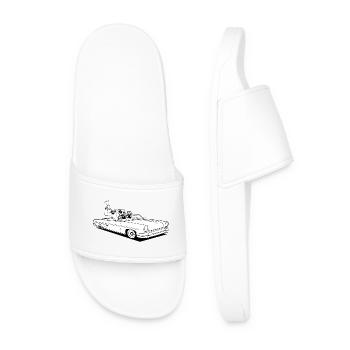 En voiture - Claquettes Homme - blanc - Devant