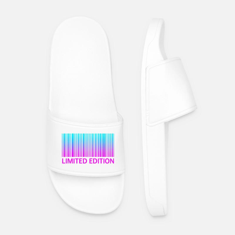 LIMITED EDITION - BARCODE  - Männer Badelatschen - Weiß