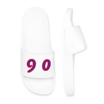 90. 90 YEARS. 90th ANNIVERSARY. 90 YEARS ANNIVERSARY. - Men’s Pool Sliders - white - Front