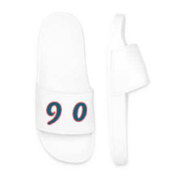90. 90 YEARS. 90th ANNIVERSARY. 90 YEARS ANNIVERSARY. - Men’s Pool Sliders - white - Front