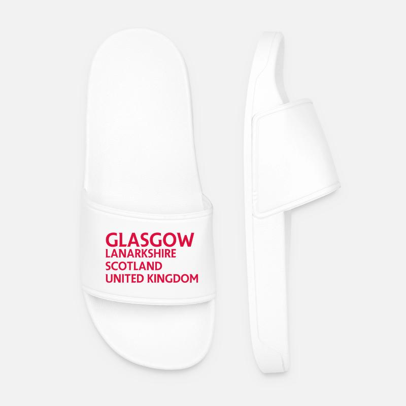Glasgow – Scotland Textdesign - Männer Badelatschen - Weiß