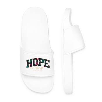Hope in Christ Florales Christliches Bibelvers - Männer Badelatschen - Weiß - Vorne