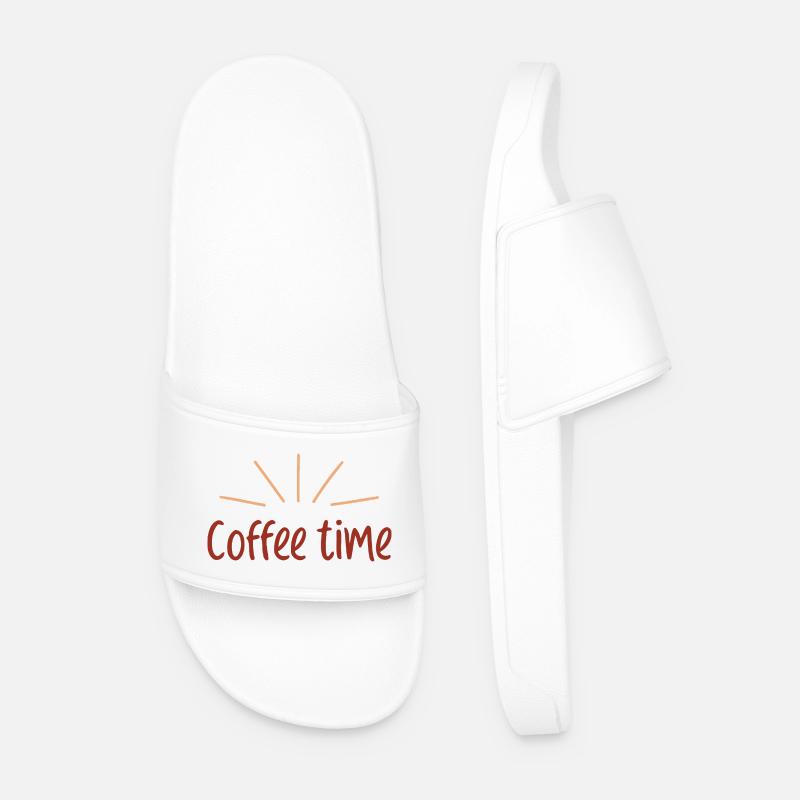 Retro Sunshine Time Kaffee - Männer Badelatschen - Weiß