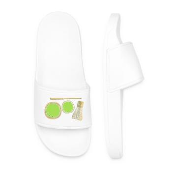 Thé matcha - Claquettes Homme - blanc - Devant