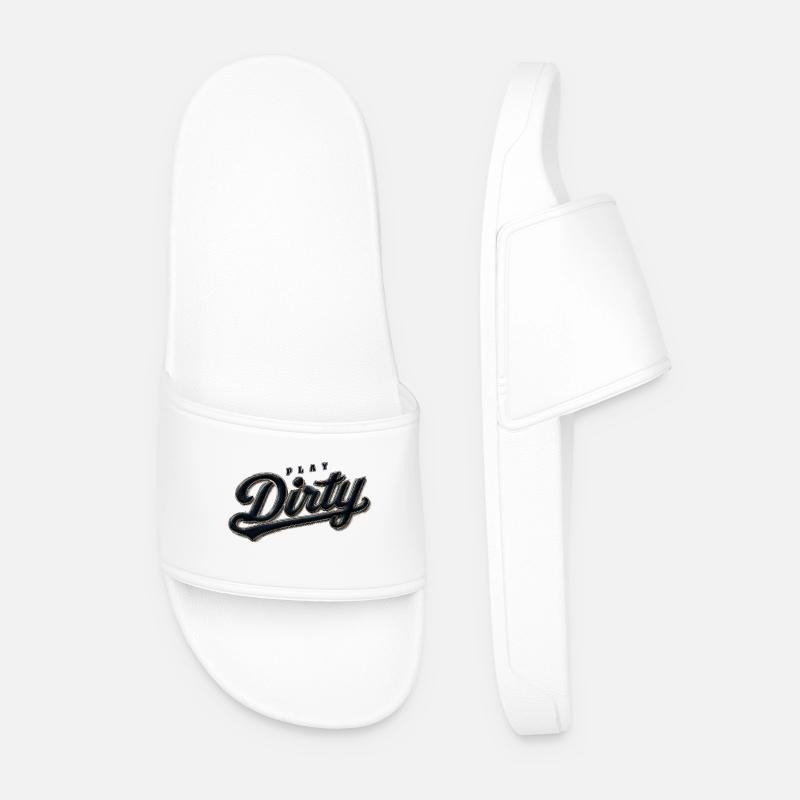 Play Dirty Retro - Männer Badelatschen - Weiß