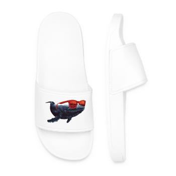 Whale with sunglasses - Men’s Pool Sliders - white - Front