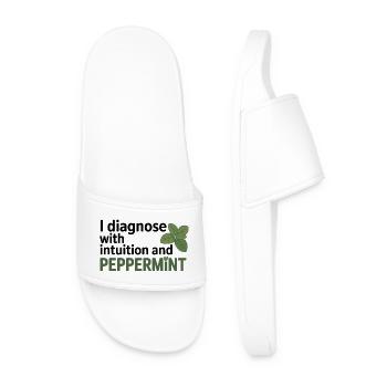 Intuition diagnostique naturopathe, menthe poivrée - Claquettes Homme - blanc - Devant