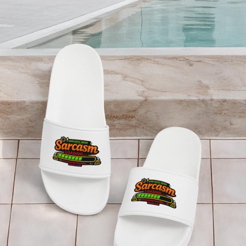 Sarcasm Loading – Processing Stupidity Men’s Pool Sliders