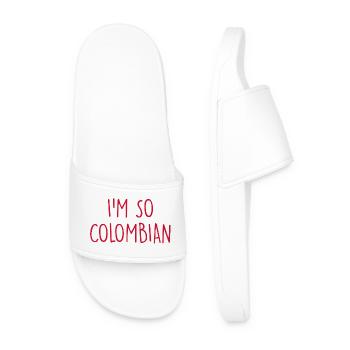 I'm so Colombian Kolumbien - Männer Badelatschen - Weiß - Vorne