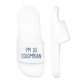 Je suis tellement colombienne colombienne - Claquettes Homme - blanc - Devant