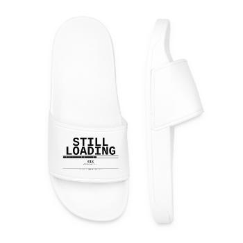 Still Loading Geeky Humor T-Shirt – Loading - Men’s Pool Sliders - white - Front