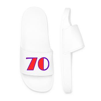 70. 70 ANS. 70e ANNIVERSAIRE. ANNIVERSAIRE 70 ANS. - Claquettes Homme - blanc - Devant