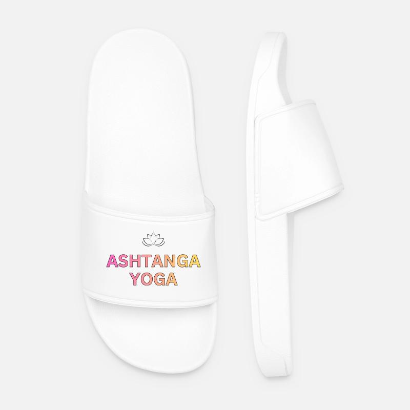 Ashtanga Yoga Gradient Schrift - Männer Badelatschen - Weiß