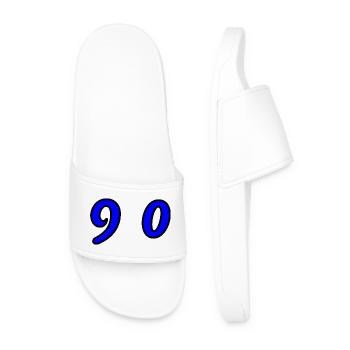 90. 90 YEARS. 90th ANNIVERSARY. 90 YEARS ANNIVERSARY. - Men’s Pool Sliders - white - Front