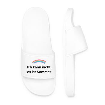 Regenbogen ich kann nicht, es ist sommer - Männer Badelatschen - Weiß - Vorne