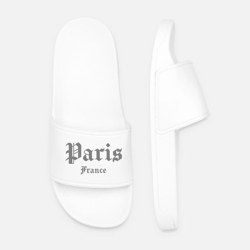 Paris, Frankreich, Gothic - Männer Badelatschen - Weiß