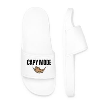 Capy Mode: Hängematten-Chill - Männer Badelatschen - Weiß - Vorne