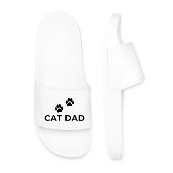 Cat Dad - Katzen Papa - Men’s Pool Sliders - white - Front