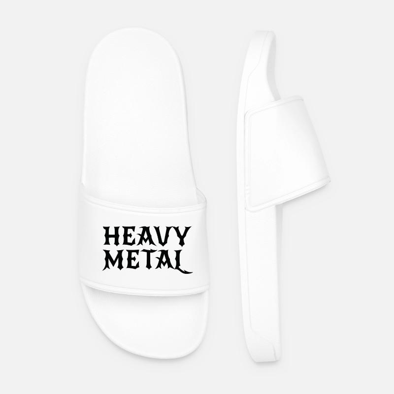 Heavy Metal Gothic-Logo - Männer Badelatschen - Weiß