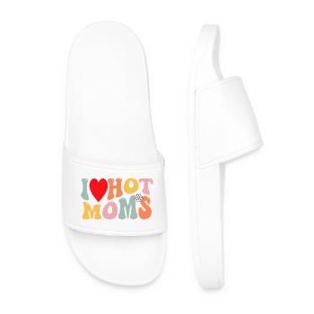 I Love Hot Moms Retro Daisy - Men’s Pool Sliders - white - Front