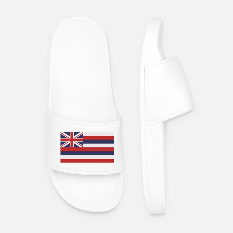 Hawaii state - Men’s Pool Sliders - white
