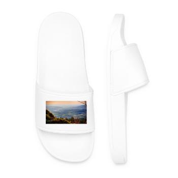 Paysage montagneux panoramique du soir - Claquettes Homme - blanc - Devant