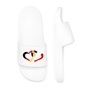 Cœur coloré à pinceau - Claquettes Homme - blanc - Devant