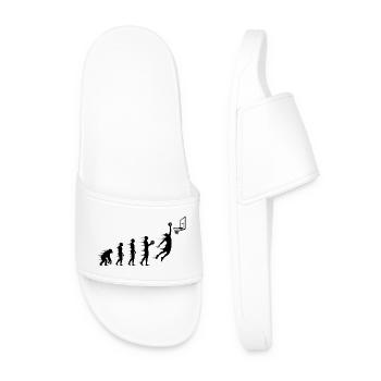 Evolution Basketball Player T-Shirt Design - Men’s Pool Sliders - white - Front