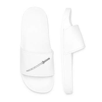 Katana Samurai Sword Martial Arts Kendo Dojo - Men’s Pool Sliders - white - Front