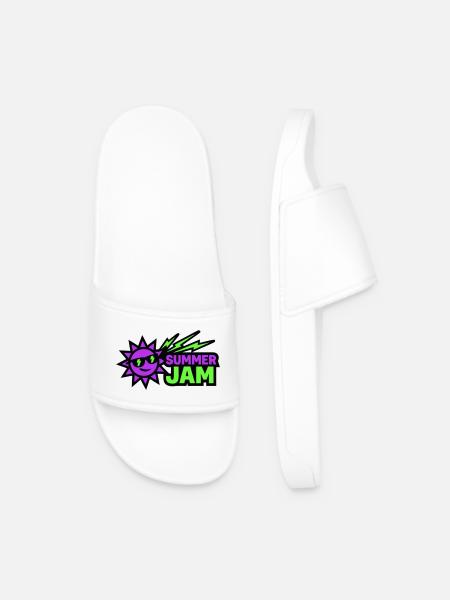 Summer Jam Sun Badge - Men’s Pool Sliders - white