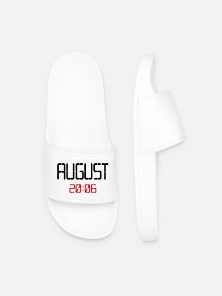 August 2006, 20th birthday - Men’s Pool Sliders - white