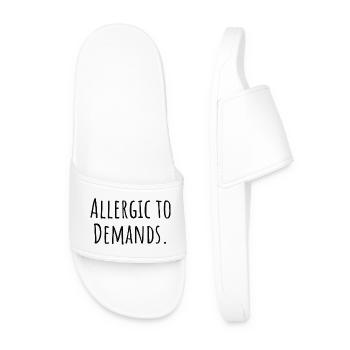 Allergic_to_Demands PDA Neurodivergentes Geschenk - Männer Badelatschen - Weiß - Vorne