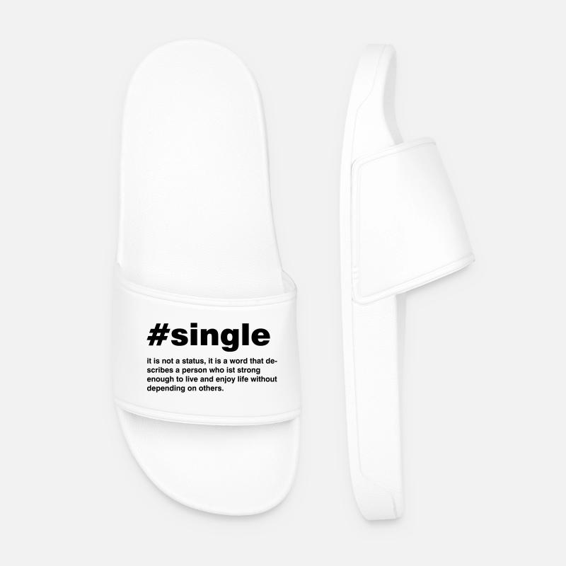 Single is emergency a status - Men’s Pool Sliders - white