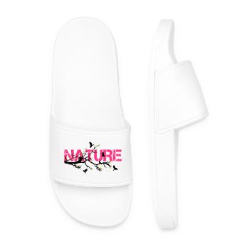 Nature en Rose Éclatante - Claquettes Homme - blanc - Devant