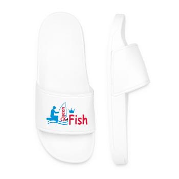 fishing - Men’s Pool Sliders - white - Front
