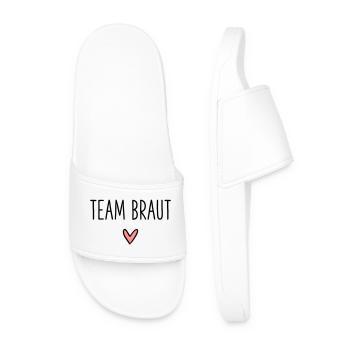 Douche nuptiale équipe mariée coeur mariée partie - Claquettes Homme - blanc - Devant