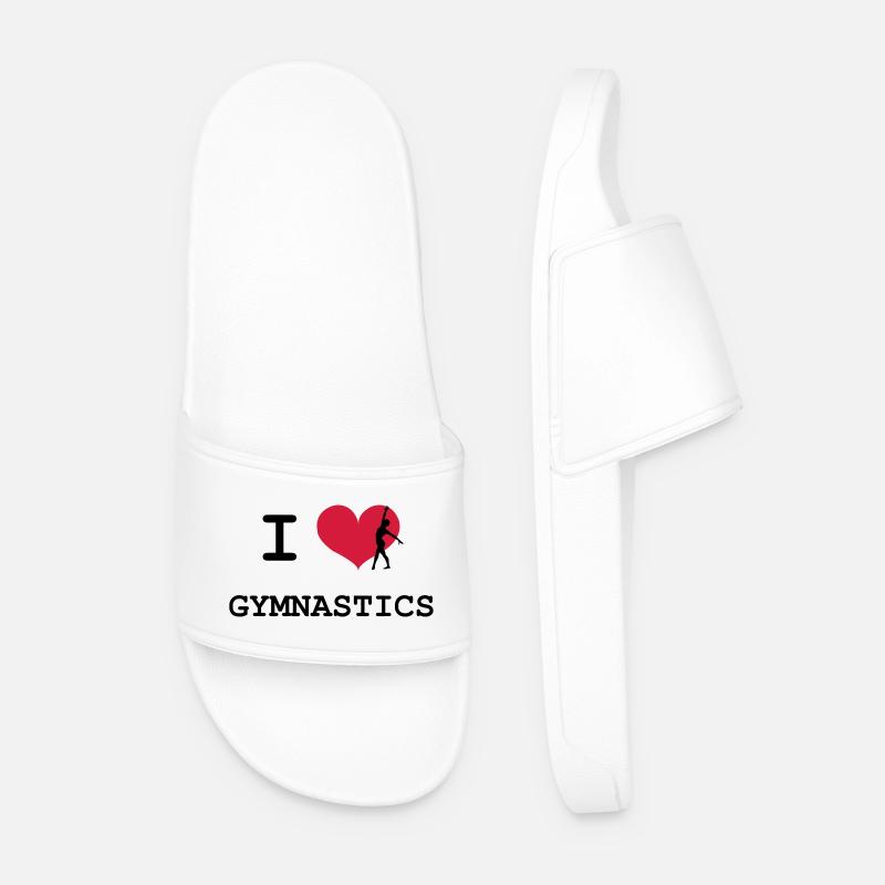 I Love Gymnastics - Männer Badelatschen - Weiß