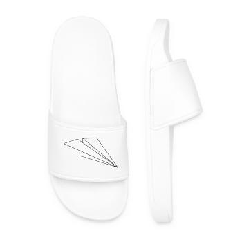 avion en papier - Claquettes Homme - blanc - Devant