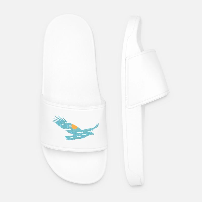 Bird & Sun - Men’s Pool Sliders - white