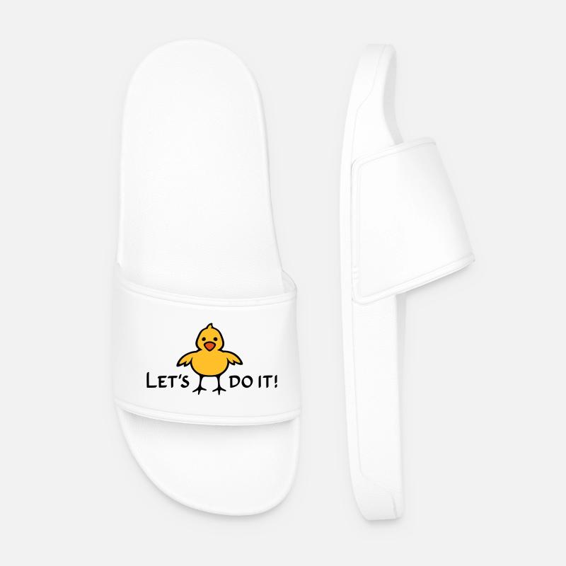 Let's do it! - Männer Badelatschen - Weiß