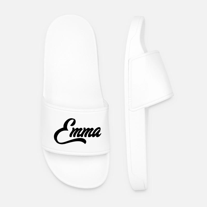 Emma Name  - Männer Badelatschen - Weiß